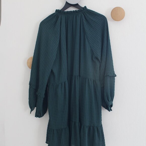 Anthropologie x Mare Mare Long Sleeve Tiered V-Neck Dress Size Medium - Picture 5 of 8